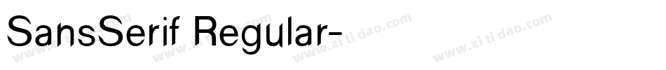 SansSerif Regular字体转换